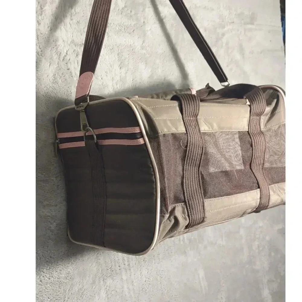 Sherpa Original Travel Deluxe Airline Approved Pet Carrier Pink Brown